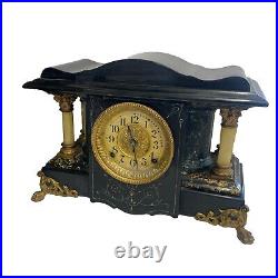 Seth Thomas Larkin 35 New Sucile Shasta Adamantine Mantle Clock dragon claw feet