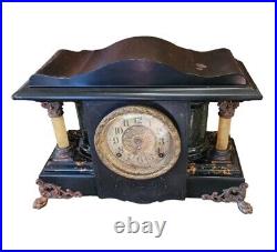 Seth Thomas Larkin 35 New Sucile Shasta Adamantine Mantle Clock dragon claw feet