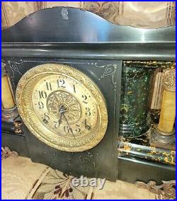 Seth Thomas Larkin 35 New Sucile Shasta Adamantine Mantle Clock dragon claw feet