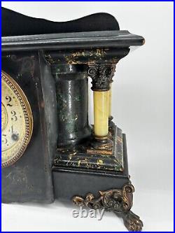 Seth Thomas Larkin 35 New Sucile Shasta Adamantine Mantle Clock dragon claw feet