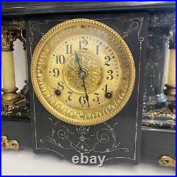 Seth Thomas Larkin 35 New Sucile Shasta Adamantine Mantle Clock dragon claw feet