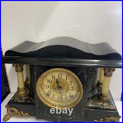 Seth Thomas Larkin 35 New Sucile Shasta Adamantine Mantle Clock dragon claw feet