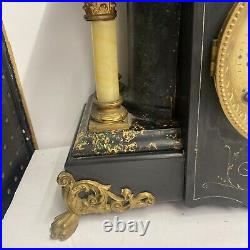 Seth Thomas Larkin 35 New Sucile Shasta Adamantine Mantle Clock dragon claw feet