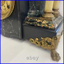 Seth Thomas Larkin 35 New Sucile Shasta Adamantine Mantle Clock dragon claw feet