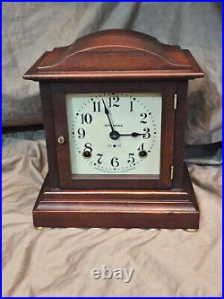 Seth Thomas Mahogany Antique Mantel Clock circa 1915 Original Movement Restored