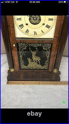 Seth Thomas Mantel Pendulum String Weight Driven Clock Antique not working