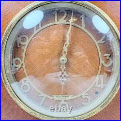 Seth Thomas Mantle Clock Antique + Key Works Well Great Time Piece 1940s