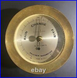 Seth Thomas Marine Clock and Barometer with Stand Both in good working Order
