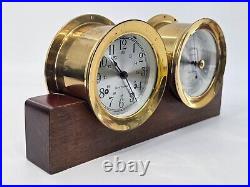 Seth Thomas Maritime Brass Ships Clock / Barometer Set