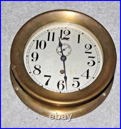 Seth Thomas Maritime Pilot Clock 6-inch dial HEAVY BRASS SCREW ON CASE