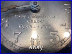 Seth Thomas Mark I Boat Deck Clock 1941 WWII US Navy Bakelite Exterior
