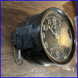 Seth Thomas Mark I Deck Clock Black US Navy Bakelite Exterior U. S. S. Wyoming
