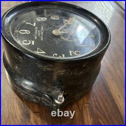 Seth Thomas Mark I Deck Clock Black US Navy Bakelite Exterior U. S. S. Wyoming