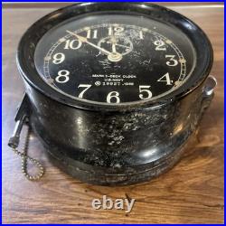 Seth Thomas Mark I Deck Clock Black US Navy Bakelite Exterior U. S. S. Wyoming