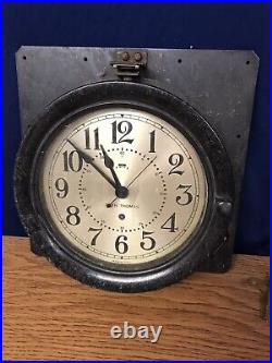 Seth Thomas Naval Type ship clock made in USA Working Condition