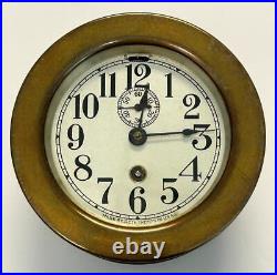 Seth Thomas No. 3 Clock 3-3/4 Dial Maritime Brass Case Circa 1922