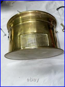 Seth Thomas One Day Brass Ships Bell Clock Running Well, Includes A Key