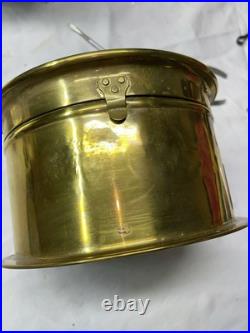 Seth Thomas One Day Brass Ships Bell Clock Running Well, Includes A Key