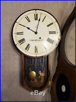 Seth Thomas Ornate Wall Clock Time Only Rare Antique 1870 Era