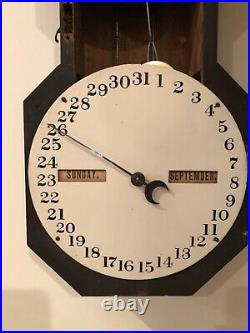 Seth Thomas Peanut Office Calendar #3 Clock, 1870's Rare