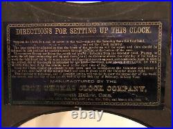 Seth Thomas Peanut Office Calendar #3 Clock, 1870's Rare