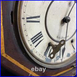 Seth Thomas Pendulum Clock Octagonal Antique Used Seth Thomas Pendulum Clock Octagonal Antique Used