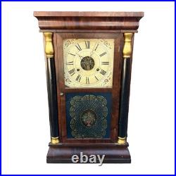 Seth Thomas Plymouth Hollow Brass Mantel Clock Pre-1865 Antique Running AS-IS