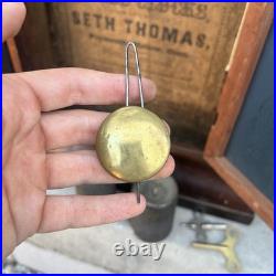 Seth Thomas Plymouth Hollow Brass Mantel Clock Pre-1865 Antique Running AS-IS
