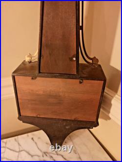 Seth Thomas Reverse Painted Banjo Wall Clock Nautical Clipper Ship Working Read