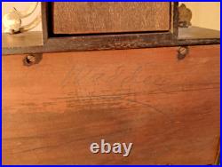 Seth Thomas Reverse Painted Banjo Wall Clock Nautical Clipper Ship Working Read