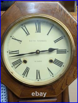 Seth Thomas Schoolhouse Strike Regulator with Manual Vintage Antique