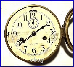 Seth Thomas Ship Bell Wall Brass Clock circa 1920 1940 RUNS & STRIKES