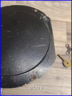 Seth Thomas Ship Clock Working Rare Black Screw On Face With Key 7.5 ×7.5