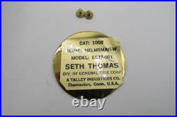 Seth Thomas Ship Wheel Clock Helsman-w Model 537-001 Cat. 1008 Brass Nautical Seth Thomas Ship Wheel Clock Helsman-w Model 537-001 Cat. 1008 Brass Nautical