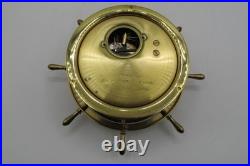 Seth Thomas Ship Wheel Clock Helsman-w Model 537-001 Cat. 1008 Brass Nautical Seth Thomas Ship Wheel Clock Helsman-w Model 537-001 Cat. 1008 Brass Nautical