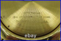 Seth Thomas Ship Wheel Clock Helsman-w Model 537-001 Cat. 1008 Brass Nautical Seth Thomas Ship Wheel Clock Helsman-w Model 537-001 Cat. 1008 Brass Nautical