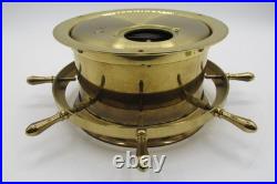 Seth Thomas Ship Wheel Clock Helsman-w Model 537-001 Cat. 1008 Brass Nautical Seth Thomas Ship Wheel Clock Helsman-w Model 537-001 Cat. 1008 Brass Nautical