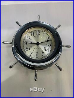 Seth Thomas Ship Wheel Nautical Clock Helmsman E537-001 Working