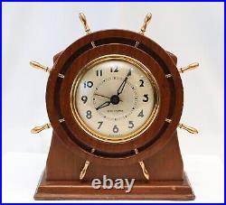 Seth Thomas Ship's WHEEL Electric Clock Helmsman, See Pictures and Video Seth Thomas Ship's WHEEL Electric Clock Helmsman, See Pictures and Video