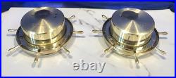 Seth Thomas Ship's Wheel, Bell Strikes Brass, Clock & Barometer, Seven Jewels Seth Thomas Ship's Wheel, Bell Strikes Brass, Clock & Barometer, Seven Jewels