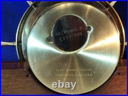 Seth Thomas Ship's Wheel, Bell Strikes Brass, Clock & Barometer, Seven Jewels Seth Thomas Ship's Wheel, Bell Strikes Brass, Clock & Barometer, Seven Jewels