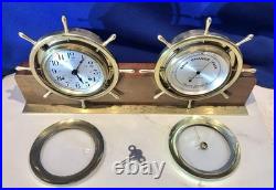 Seth Thomas Ship's Wheel, Bell Strikes Brass, Clock & Barometer, Seven Jewels Seth Thomas Ship's Wheel, Bell Strikes Brass, Clock & Barometer, Seven Jewels