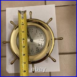 Seth Thomas Ship's Wheel HELMSMAN-W E537-001 Metal Clock German MVT USA READ