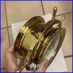 Seth Thomas Ship's Wheel HELMSMAN-W E537-001 Metal Clock German MVT USA READ