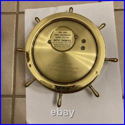 Seth Thomas Ship's Wheel HELMSMAN-W E537-001 Metal Clock German MVT USA READ