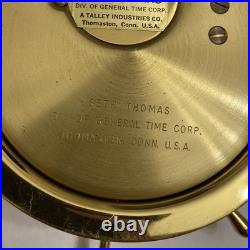 Seth Thomas Ship's Wheel HELMSMAN-W E537-001 Metal Clock German MVT USA READ