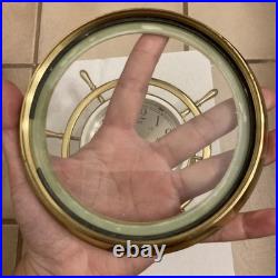 Seth Thomas Ship's Wheel HELMSMAN-W E537-001 Metal Clock German MVT USA READ