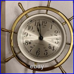 Seth Thomas Ship's Wheel HELMSMAN-W E537-001 Metal Clock German MVT USA READ