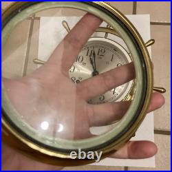 Seth Thomas Ship's Wheel HELMSMAN-W E537-001 Metal Clock German MVT USA READ