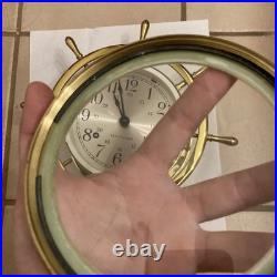 Seth Thomas Ship's Wheel HELMSMAN-W E537-001 Metal Clock German MVT USA READ